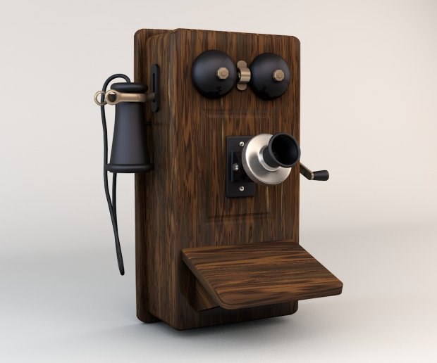 First Telephone 3d rendering
