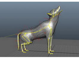Black Wolf Rig 3d model preview