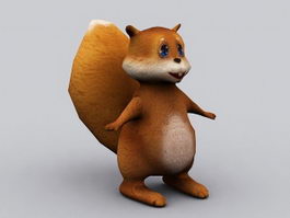 Cute Fat Squirrel 3d model preview