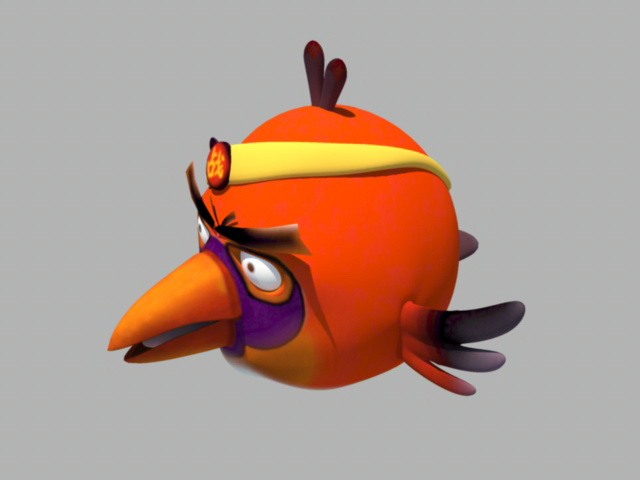 Angry Bird 3d rendering