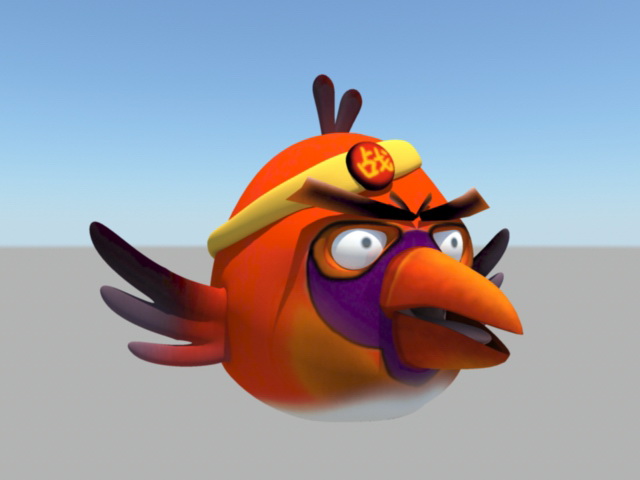 Angry Bird 3d rendering