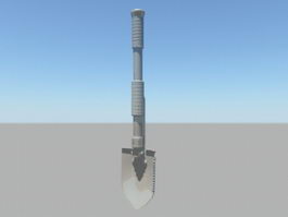 Tactical Shovel 3d model preview