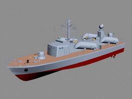 Modern Missile Boat 3d model preview