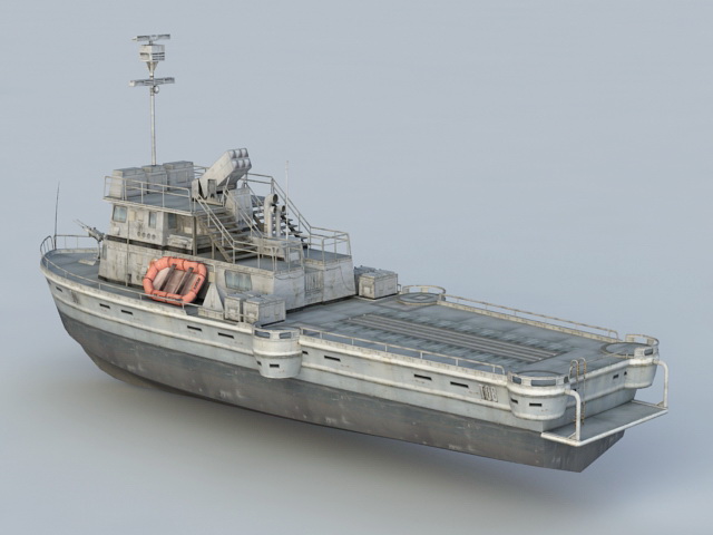 Military Patrol Boat 3d rendering