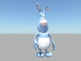 Rabbit Cartoon Character 3d model preview