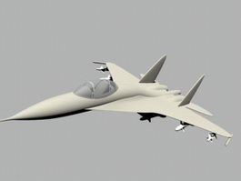 Su-27 Fighter Aircraft 3d model preview
