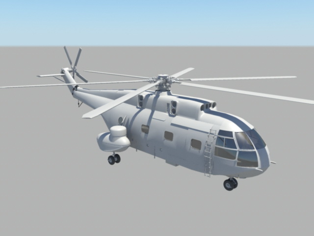 SA 321 Super Frelon Heavy Transport Helicopter 3d rendering