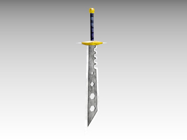 Jagged Sword 3d rendering