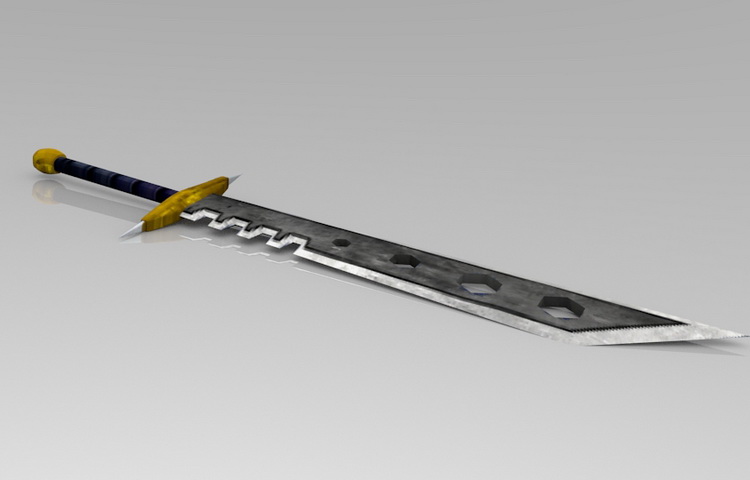 Jagged Sword 3d rendering