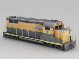 Train Enginecar 3d model preview