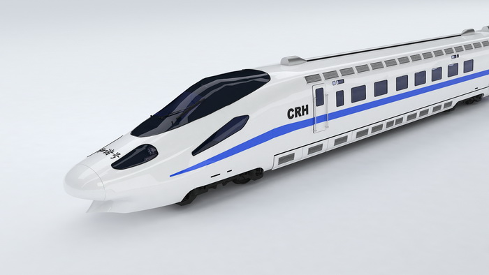 Chinese High Speed Train 3d rendering