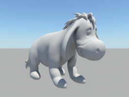Funny Donkey Cartoon 3d preview