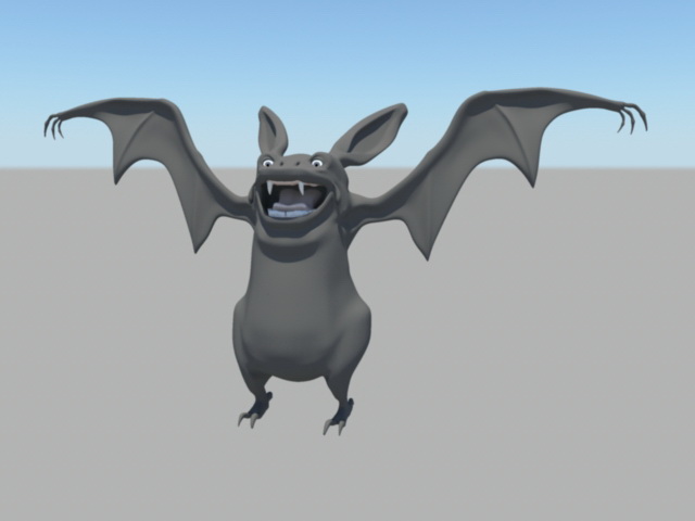 Black Bat Rig 3d rendering