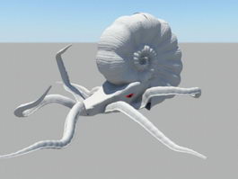Animated Octopus Monster 3d model preview