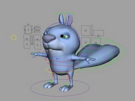 Blue Squirrel Rig 3d model preview