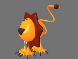 Cute Cartoon Lion 3d model preview
