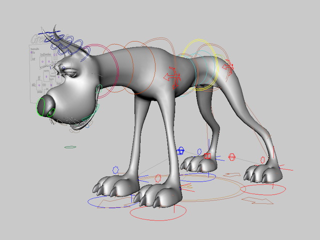 Cartoon Dog Rig 3d model - CadNav