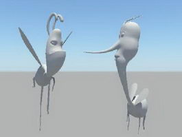 Cartoon Mosquito 3d preview