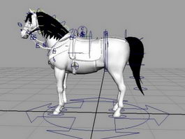White Horse Rig 3d model preview