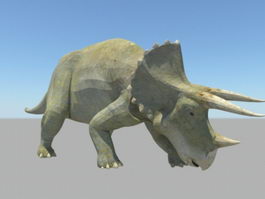 Triceratops Dinosaur 3d model preview