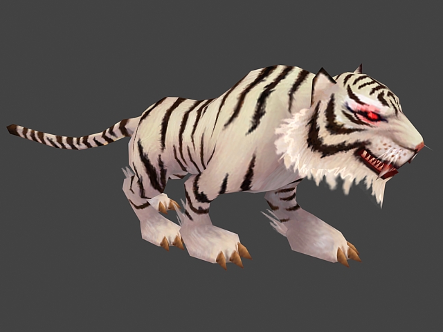 Cartoon Tiger White and Natural 3D Model $39 - .max .fbx .obj .3ds - Free3D