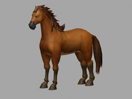 Brown Horse 3d model preview