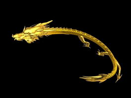 Golden Dragon Animation 3d model preview
