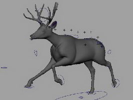 Animated Mule Deer 3d model preview