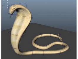 Yellow Cobra Snake Rig 3d model preview
