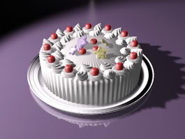 Birthday Cake 3d model preview