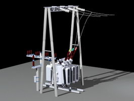 Electrical Transformer 3d model preview