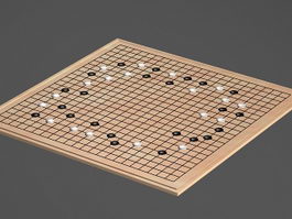 Japanese Go Game 3d model preview