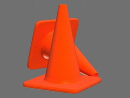 Red Traffic Cone 3d model preview