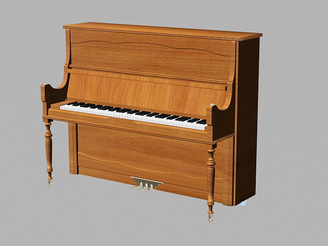 Upright Piano 3d rendering