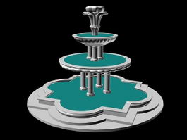 3 Tier Fountain 3d preview