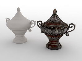 Antique Chinese Vases 3d model preview