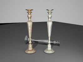 Antique Candle Holders 3d model preview