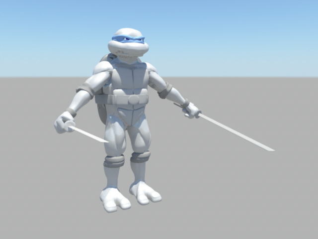 Ninja Turtle Rig 3d rendering
