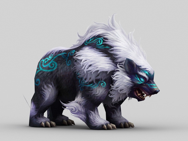 Druid Bear 3d rendering
