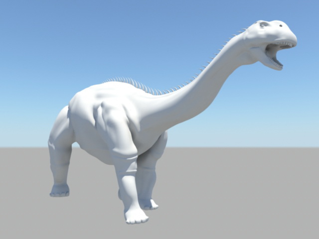 Barapasaurus Dinosaur 3d rendering