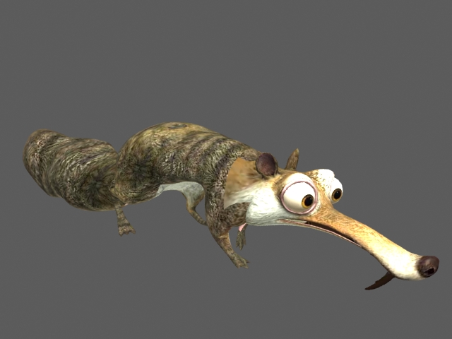 Ice Age Squirrel Animation 3d rendering
