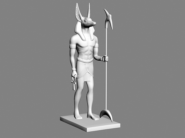 Ancient Egyptian Sculpture 3d rendering