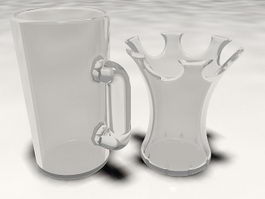 Glass Mugs 3d model preview