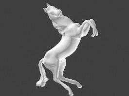 White Horse Figurine 3d model preview