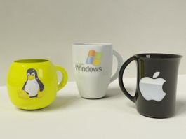Computer Funny Mugs 3d model preview