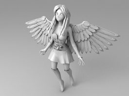 Female Warrior Angel 3d model preview
