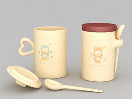 Couple Cups 3d model preview