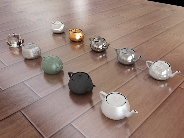 Teapot Collection 3d rendering