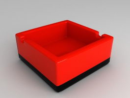 Red Ashtray 3d preview