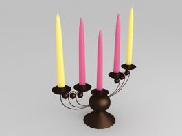 Old Candlestick 3d model preview